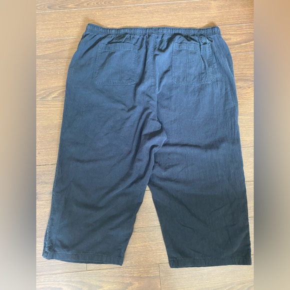 Classic Editions Women’s XXL Cotton Black Capri Pants - Picture 3 of 5